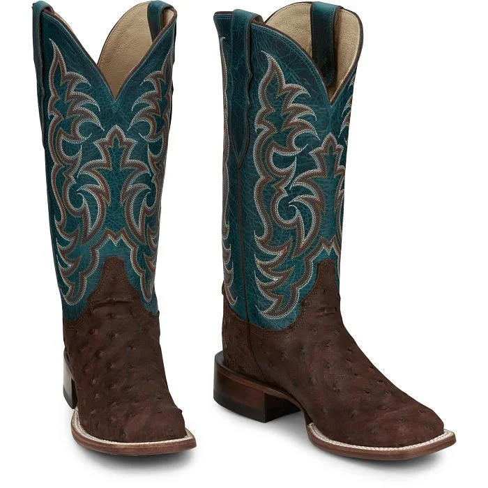 JUSTIN LADIES COWGAL OSTRICH WESTERN BOOTS STYLE AQ8651