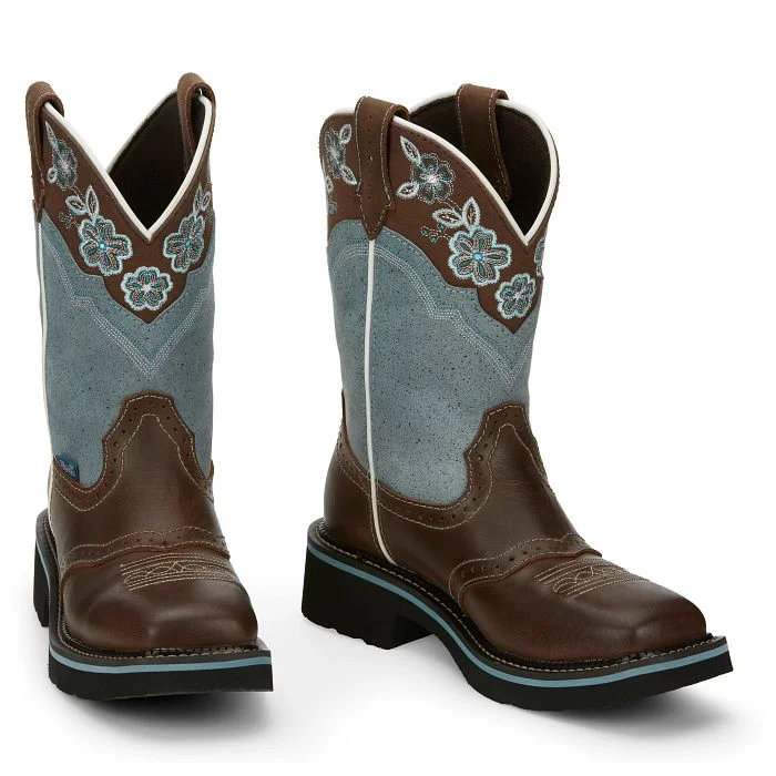 Justin Ladies Starlina Blue Boots Style GY9950