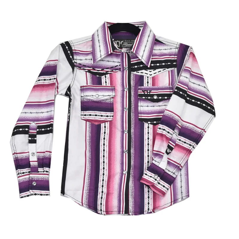 Cowboy Hardware Kid's Pink & Purple Aztec Long Sleeve