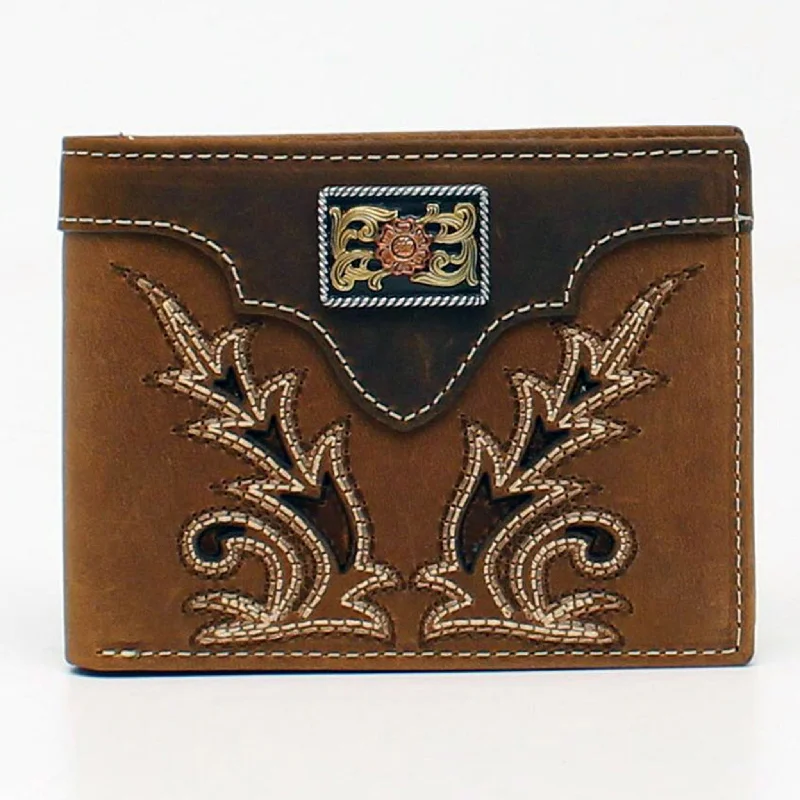 Nocona Men's Boot Stitch 3 Tone Concho Bifold