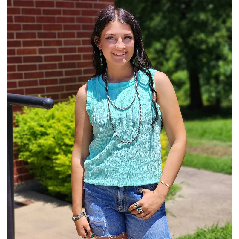 Women's Mint Ribbed Tank