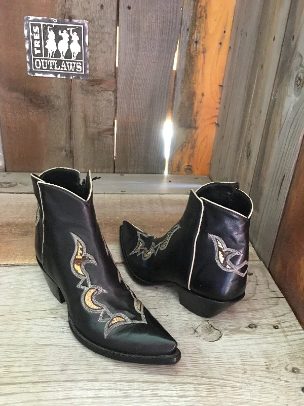 Sold Out Natural Soft Calf Tres Outlaws Zipper Boot  "2 Sweet Collection"  1734