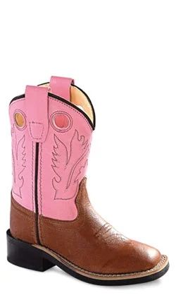 Jama Toddler Girls Pink Cowgirl Square Toe Boots Style BSI1839