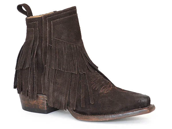 Roper Brown Ladies Fringe Jessie Snip Toe Boot Style 12-021-5105-0353