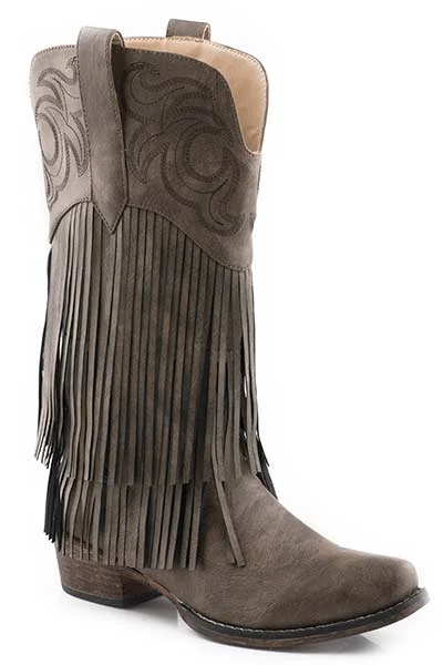 Roper Brown Ladies Fringe Snip Toe Boot Style 09-021-1566-3019