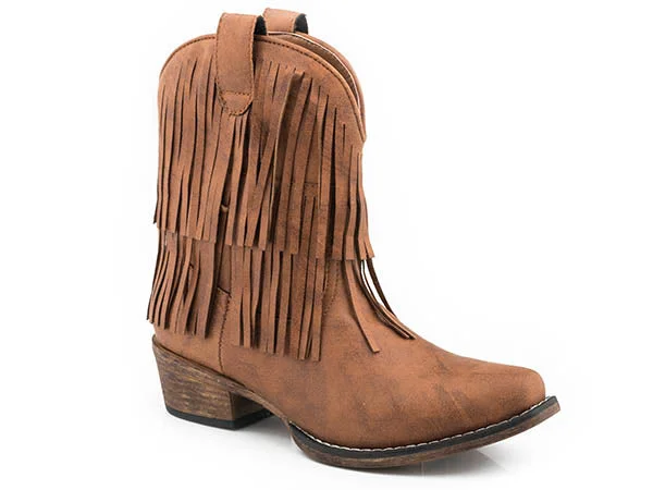 Roper Ladies Riley Fringe Shortie Boots Style 09-021-1567-3040