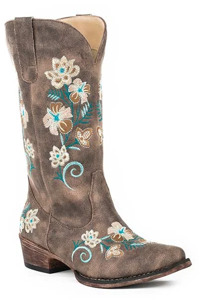 Roper Ladies Snip Toe Riley Floral Boot Style 09-021-1566-2419