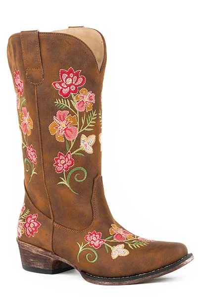 Roper Ladies Snip Toe Riley Floral Boot Style 09-021-1566-2420