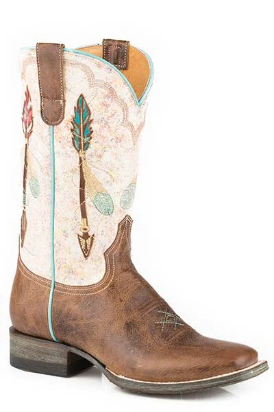 Roper Ladies Square Toe Arrow Feather Boot Style 09-021-7016-8287