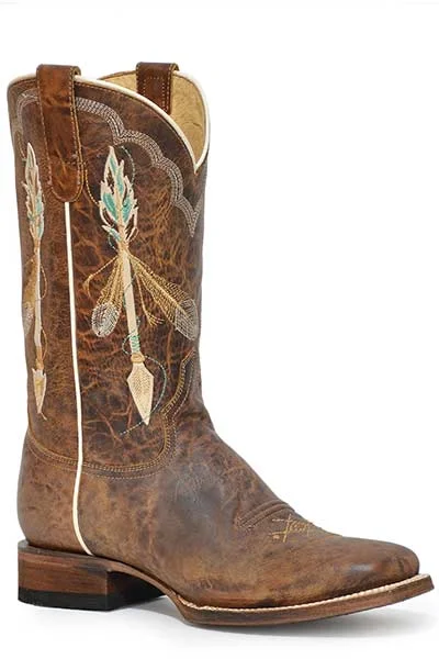 Roper Ladies Square Toe Arrow Feather Boot Style 09-021-8020-8460