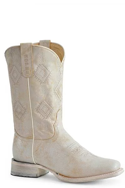 Roper Ladies Square Toe White Aztec Boot Style 09-021-7016-8510