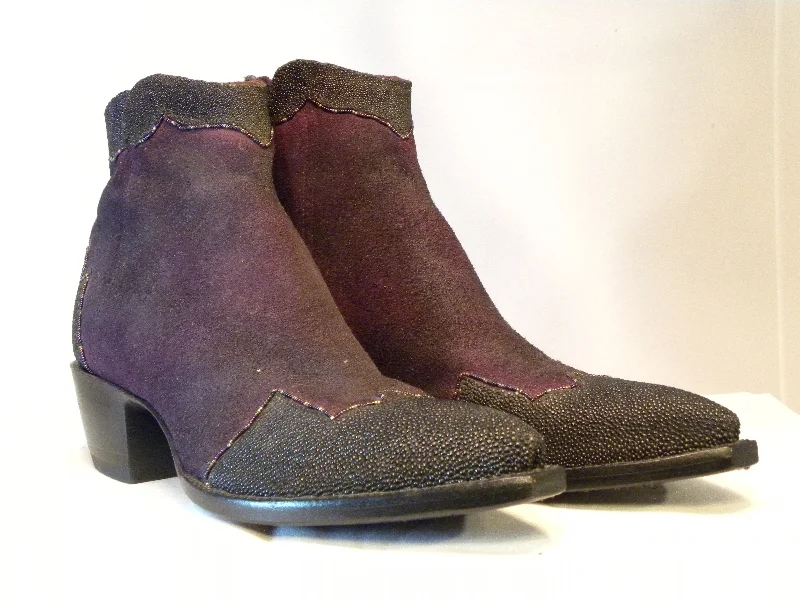 Stingray Plum Tres Outlaws Flamingo Zip  Boot 1683@