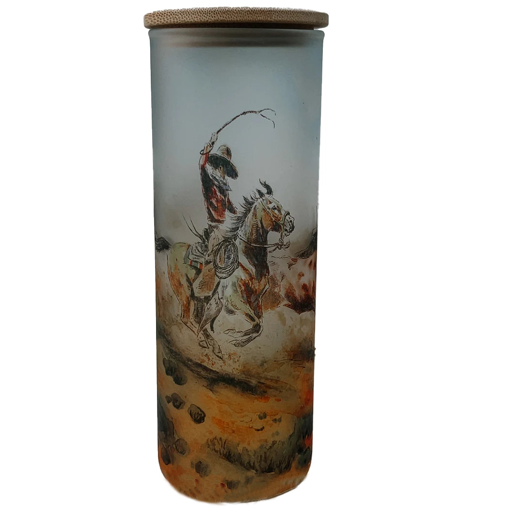 The Whole Herd Stampede Frosted Glass Tumbler