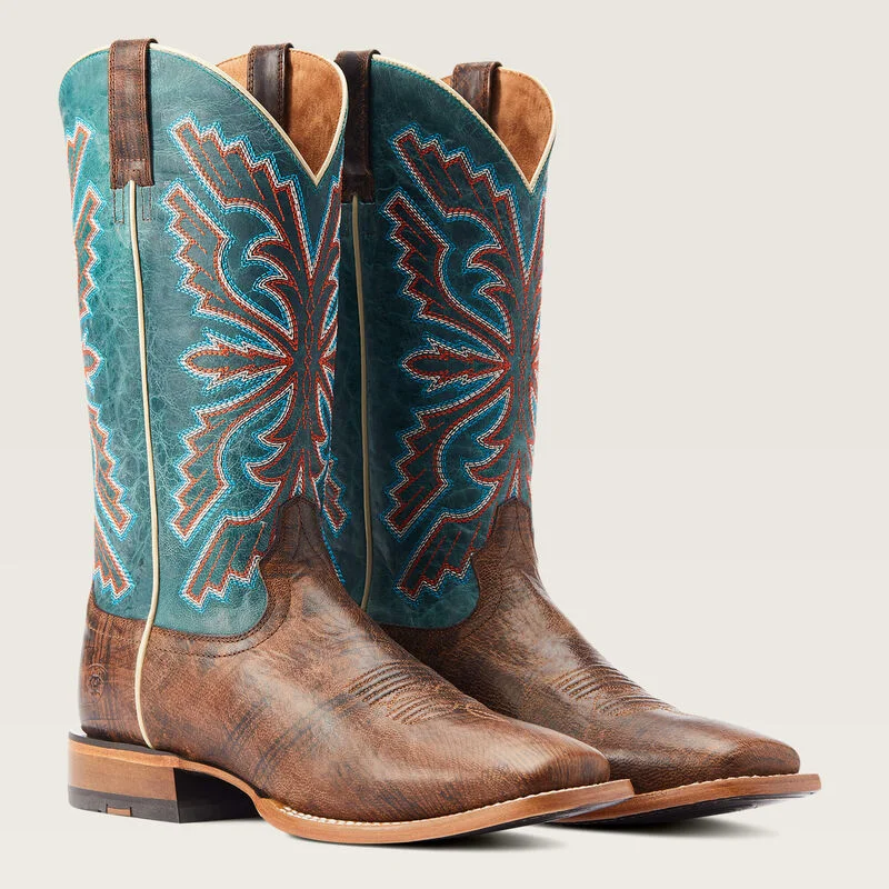 Ariat Men's STING BURNT BROWN/ANTIQUE TEAL 10044570