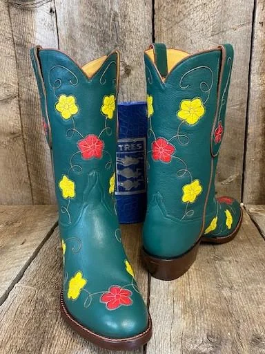 Teal Kangaroo Red & Yellow Flower Women's Classic 2572