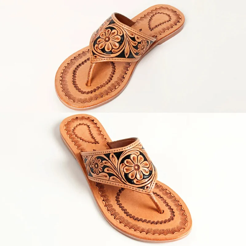 American Darling Tooled Leather Flip Flop