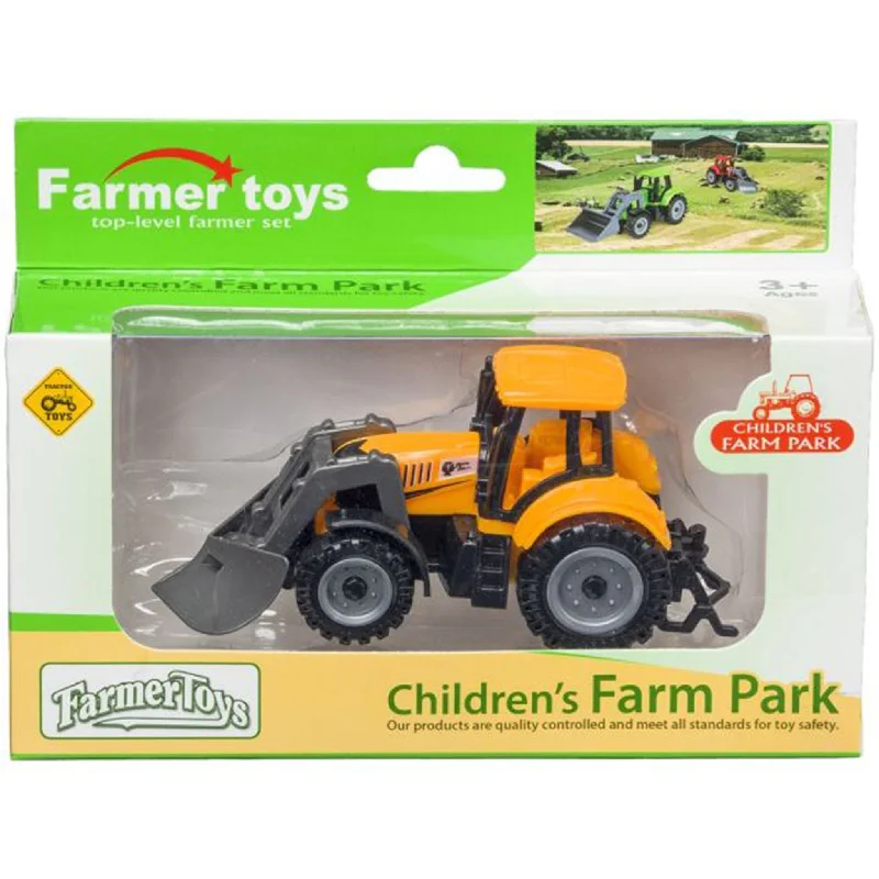 Yellow Free Wheel Tractor Toy