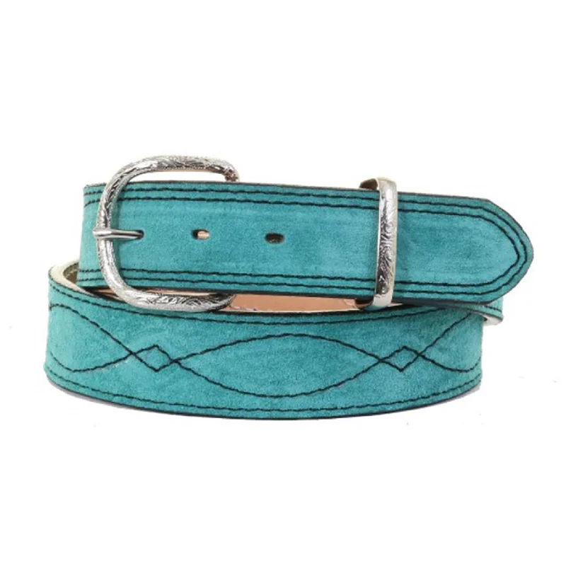 Double J Saddlery Turquoise Suede Figure 8 Belt