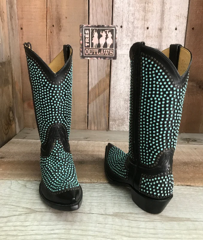 Turquoise Stud Tres Outlaws Women's Boot  1110