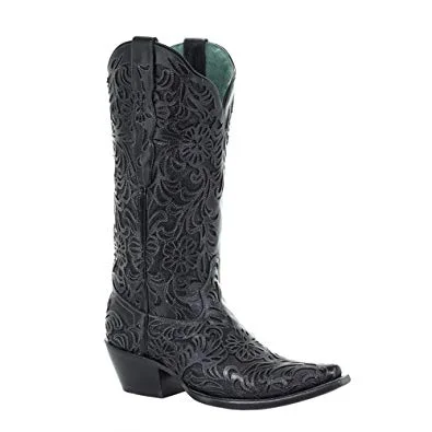 Corral Womens Black Full Inlay Boot by Corral Style G1417